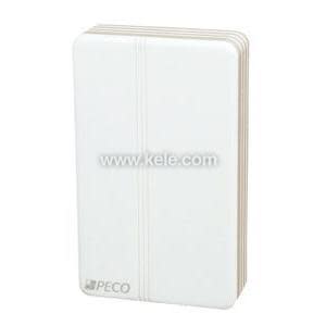 Simple white rectangular sensor housing with central ridge and rounded corners.