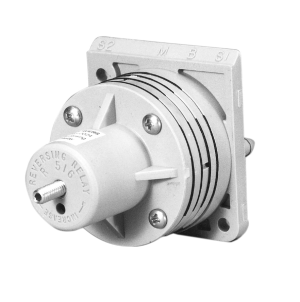 Line drawing of a pneumatic reversing relay.
