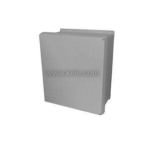 A plain square-sided enclosure with a smooth front panel and a slightly protruding top edge.