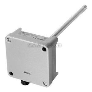 Grey humidity and temperature transmitter with long metal probe