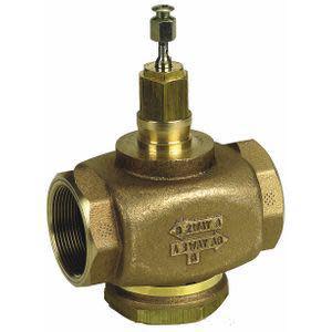 Bronze valve body with three ports and protruding central stem