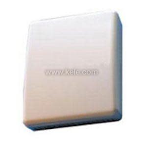 A small square beige plastic device with rounded corners and a smooth surface, likely a wall-mounted sensor or cover.