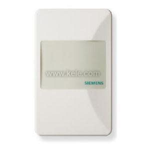 White Siemens wall sensor with a central beige window.