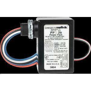 Black low voltage power pack with wires.