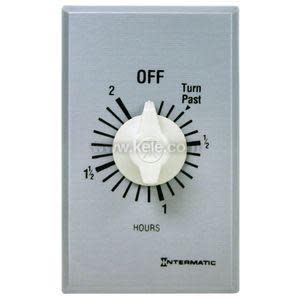 White timer dial with numbers and a knob, mounted on a square plate