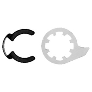 Small kit with black half-circle pointer and white slotted disc