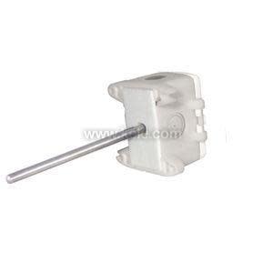 White plastic sensor box with metal probe sticking out.