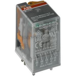 Clear ABB relay with coil and yellow button