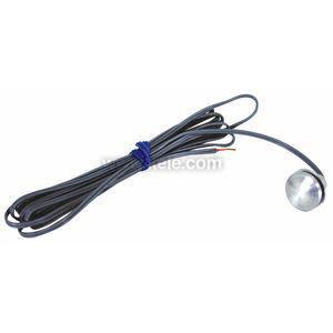 Long white cable with a stainless steel bulb at one end