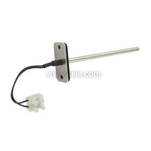 Metal mounting plate with temperature probe and multi-color wire harness
