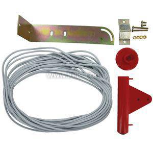 Overflow kit including grey cable, metal bracket and red cylindrical float