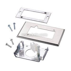 Wall mounting hardware kit with metal bracket, cover plate and screws