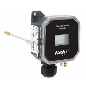 Black rectangular box with LCD display and long stainless probe attached via a flexible cable