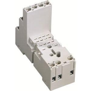Brown relay socket base with multiple terminal pins
