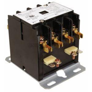 Sturdy black rectangular device with four sets of large copper connectors and spring terminals.