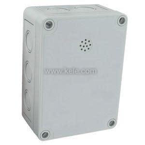 Small rectangular grey plastic box with slotted vents on top and removable cover.