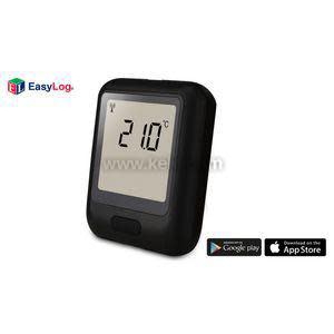 Wireless black temperature meter with digital display reading 21 degrees Celsius.