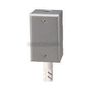 Grey box with a white slotted sensor tube protruding below.