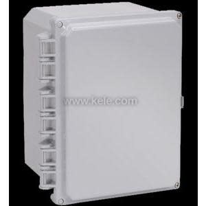 Tall rectangular enclosure in gray with a plain front and repeating curved openings on the left, set against black.