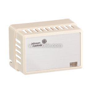 Beige wall‑mounted thermostat with a vertical sliding setpoint indicator and two ports