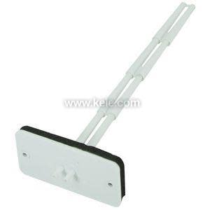 White airflow sensor with two long prongs extending from a rectangular mounting plate