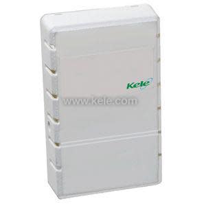 Rectangular white plastic enclosure with vented sides and a Kele logo on the front panel.