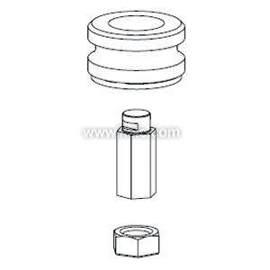 Technical drawing of grommet and standoff kit.