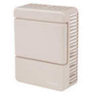Simple rectangular beige plastic wall plate with smooth surface and mounting holes