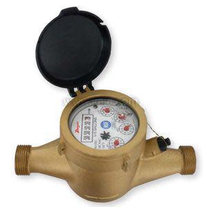 Compact brass body with two threaded ends and internal flow chamber