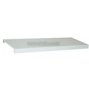 Rectangular white metal panel with a small lip on one side, used as a cover or shelf.