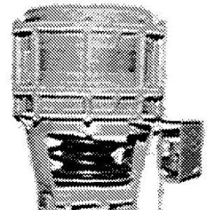 Outline drawing of industrial actuator with cross section
