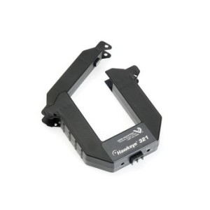 Black clamshell sensor with orange adjustment slider and printed scale.