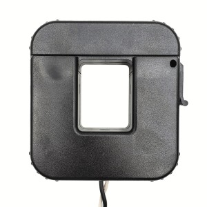 Black split-core current transformer with large square hole