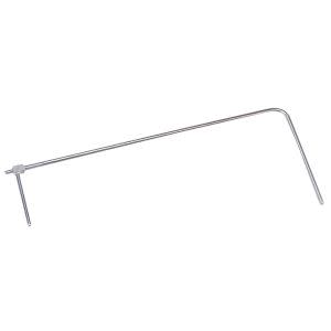 L‑shaped metal pitot tube with a long leg and a short vertical probe.