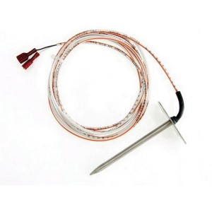 Small stainless steel probe connected to long white cable
