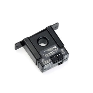 Black hinged sensor with round cutout, adjustable knob and status light.