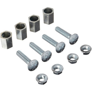 Collection of metal screws, standoffs, brackets and washers