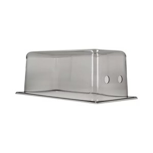 Clear plastic thermostat cover with hinged lid and lock