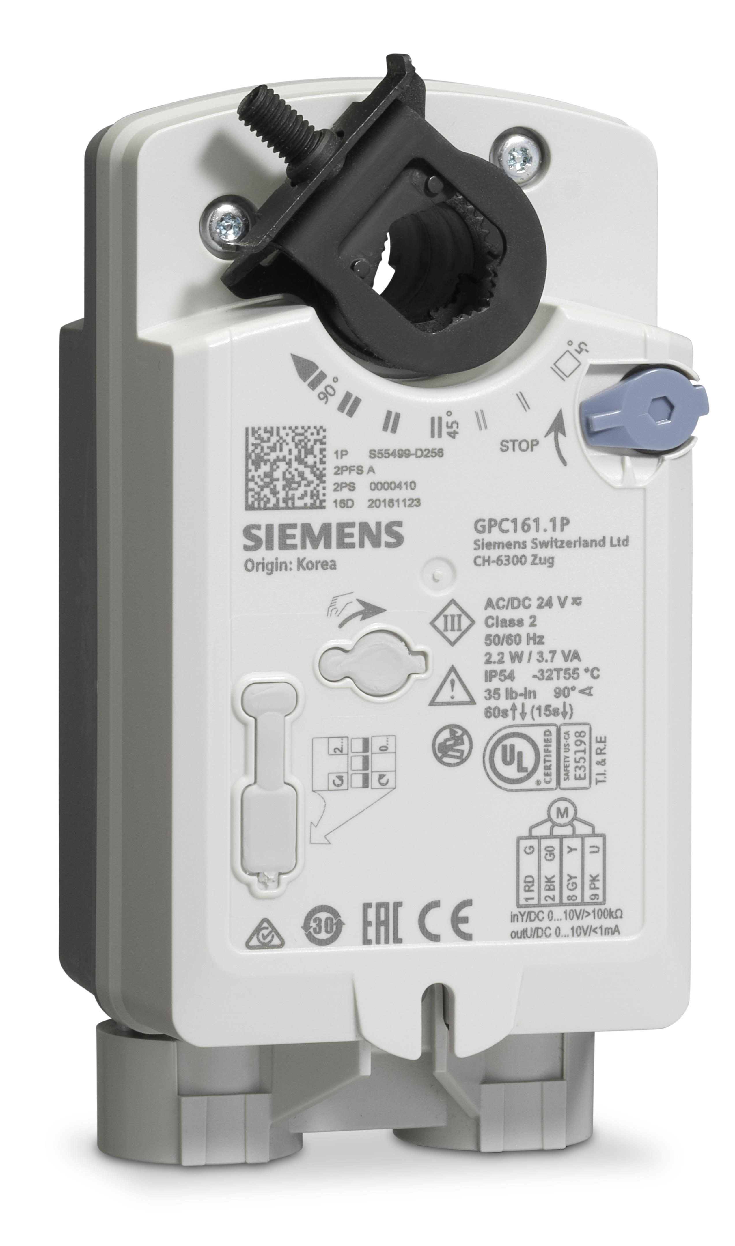 Siemens Industry GPC321.1U Actuators & Dampers Spring Return