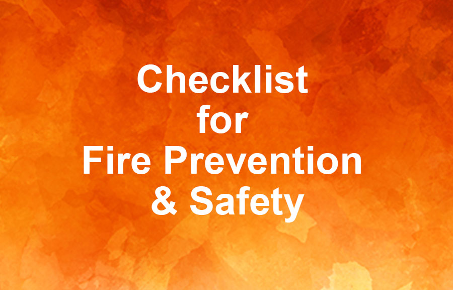Checklist for Fire Safety & Prevention