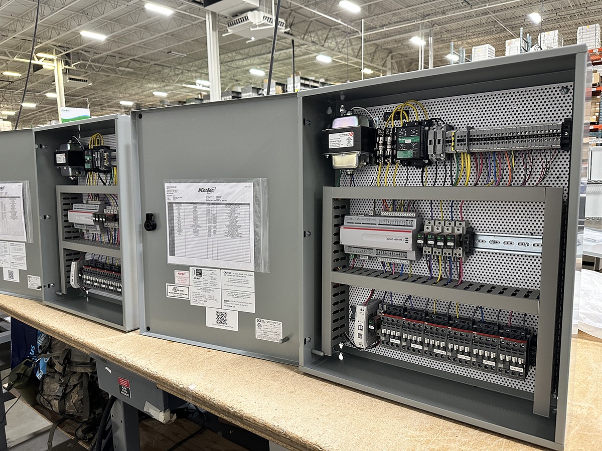 BAS control panels side by side