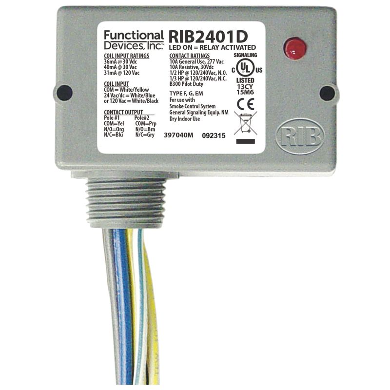 kele.com | Functional Devices RIB2401D | Relays ... rib relay dpdt wiring diagram 